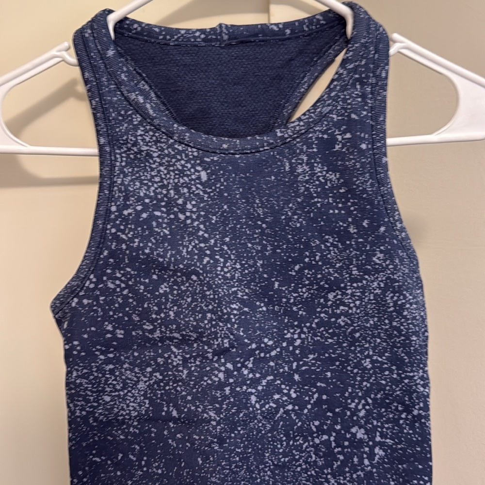 Lululemon Athletica Navy Speckled Tank Top